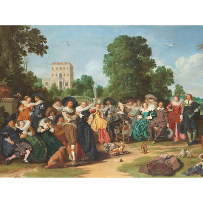 Hals The Fete Champetre Das Land Fest Gemälde großer Wandkunstdruck 18 x 24 Zoll