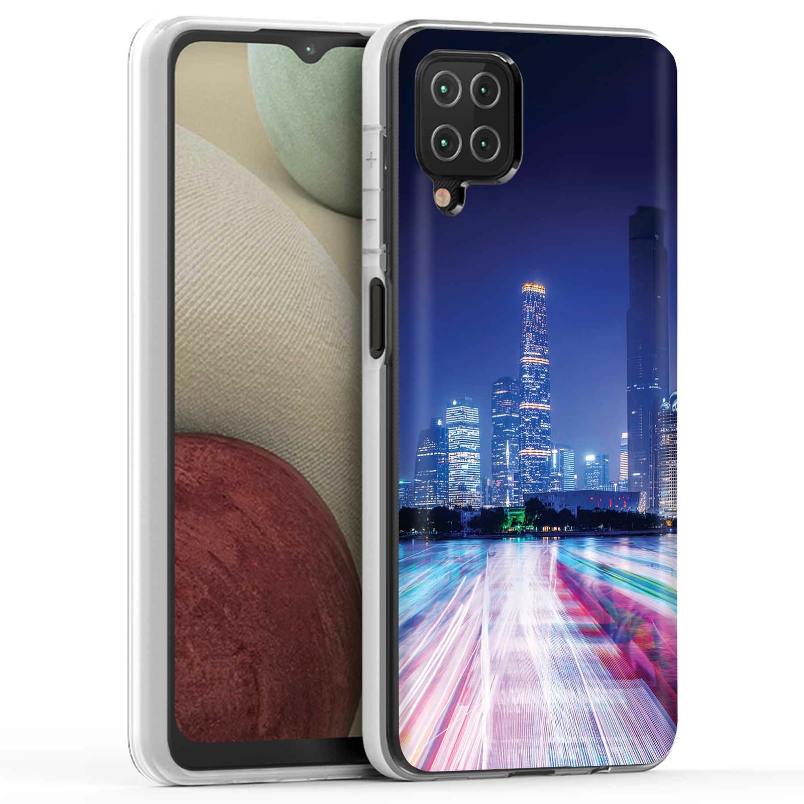Phone Case Cover for Samsung Galaxy A12,Night City Lights Print, USA