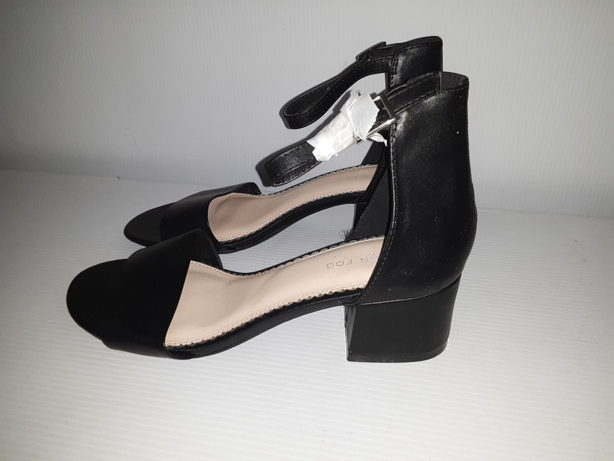 WOMENS London Fog LFW-NIKKI Black smooth DRESS SHOES heel Size 8.5