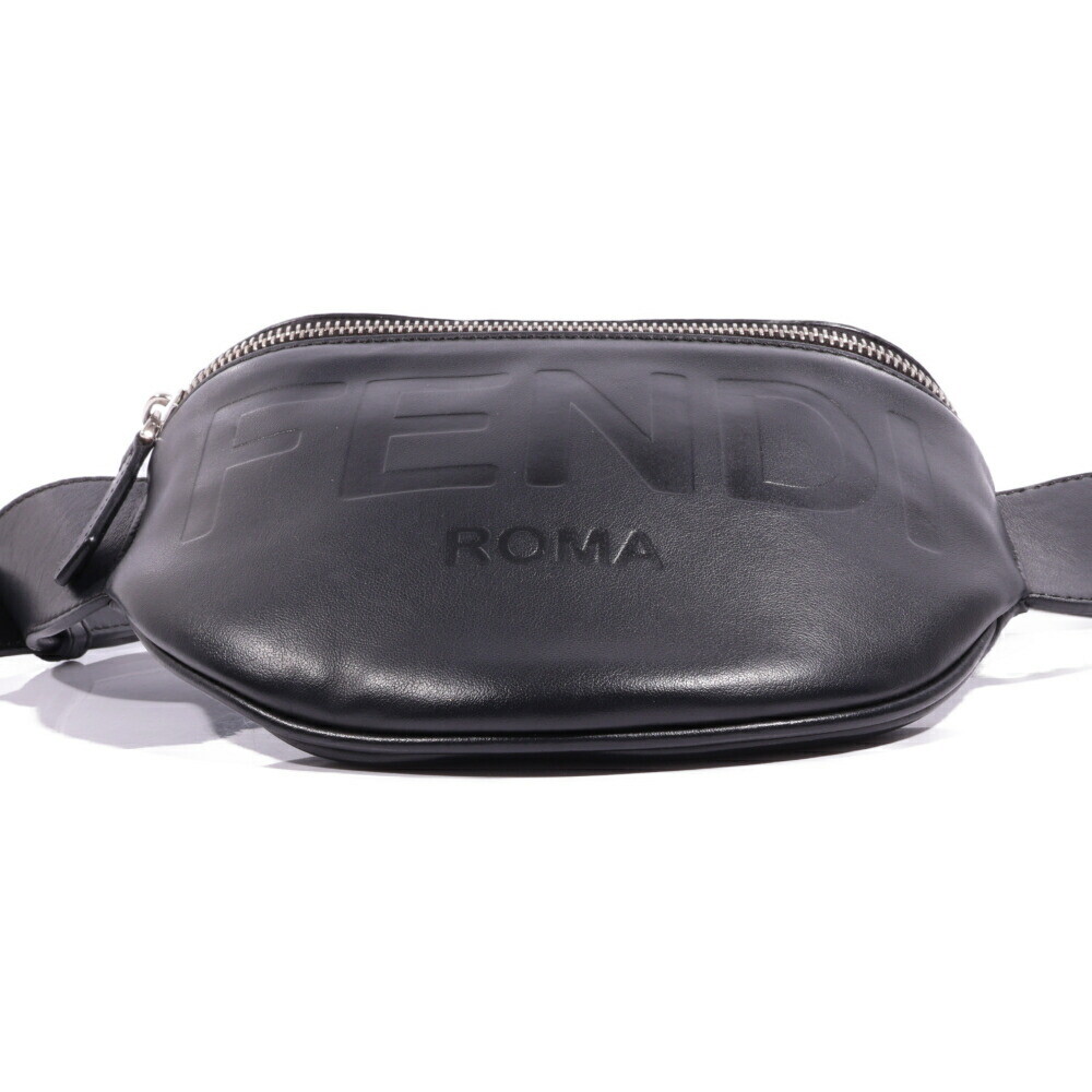 Fendi Body Bag Black Leather 7Va525 Waist Men'S Women'S Fendi Body Bag Black Leather 7Va525 Waist Men'S Women'S