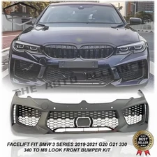 🚀Facelift Fr BMW 3 Series 2019-2021 G20 G21 330 340 To M8 Look Front Bumper Kit