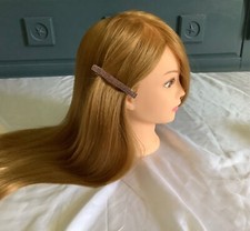 Set of 2 medium rhinestone ribbon French barrettes..you pick colors