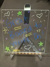 LED Note Board Acrylic Dry Erase Board with Light 7 Color Markers Brand New