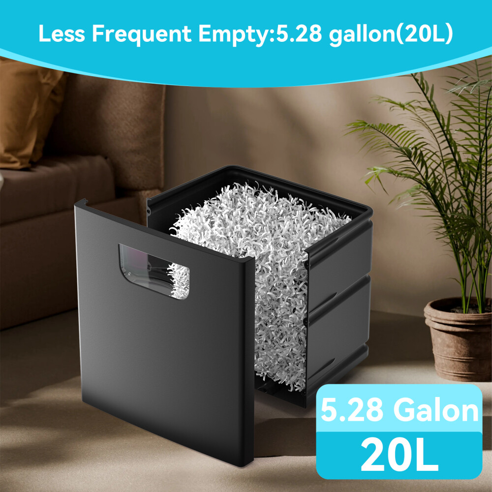 18-Sheet Heavy Duty Cross-Cut Paper Shredder, P-4 High Security, 5.28 Gallon Bin