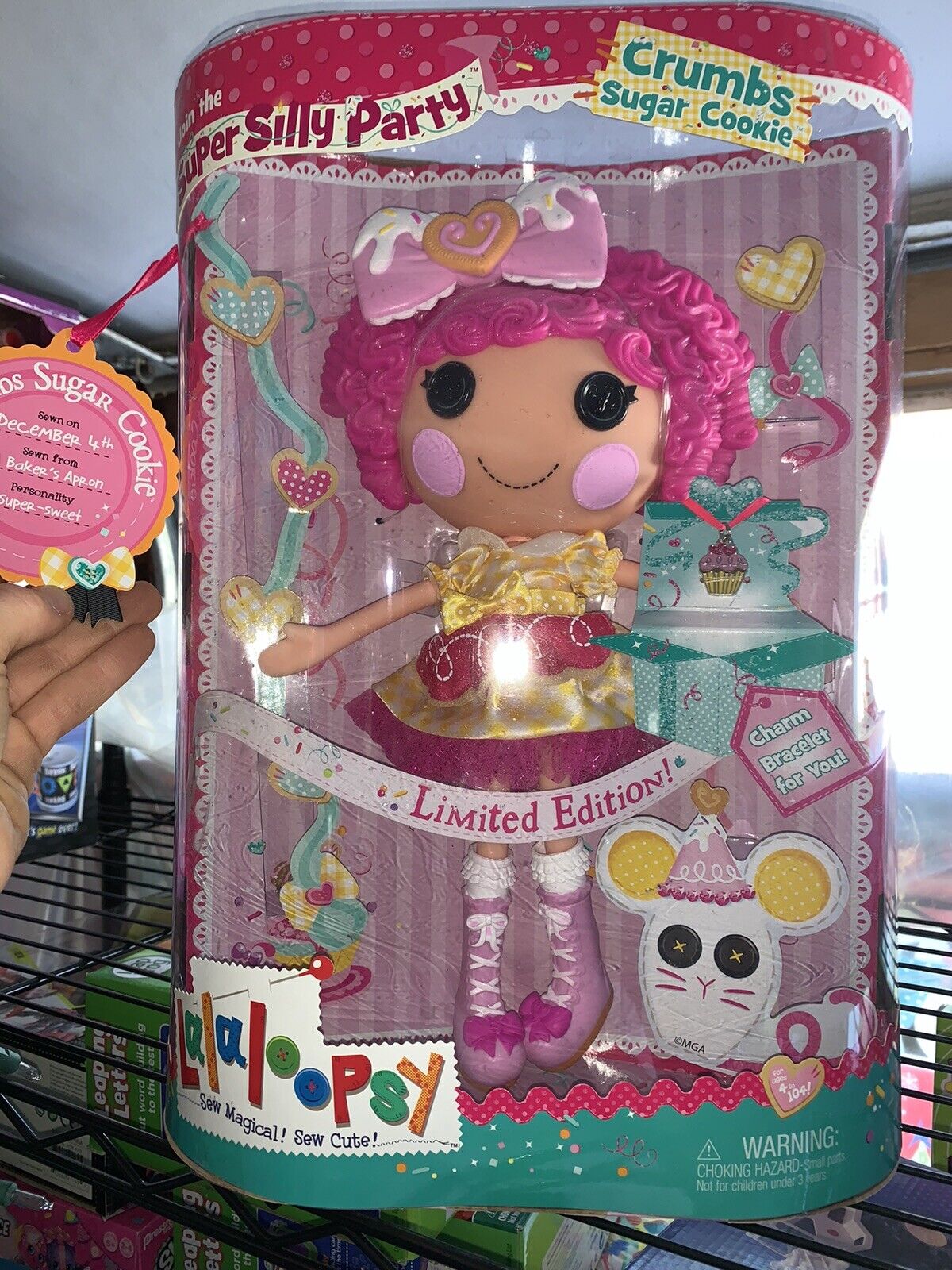 Fantasia Lalaloopsy Crumbs Sugar Cookie Pop Amarela e Rosa Sulamericana