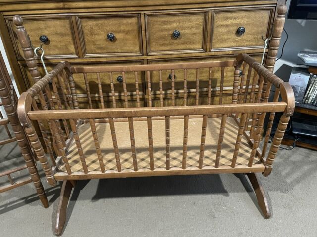 Antique Jenny Lind Cradle And Matching Changing Station!