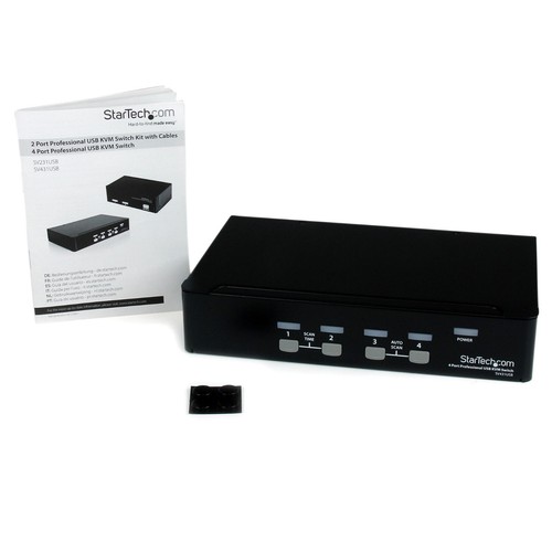 Startech 4 Port VGA USB KVM Switch mit Hub - Professioneller VGA KVM Umschalter - Bild 4 von 4