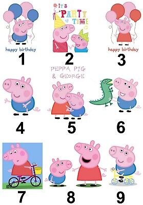 Peppa Pig George Large Sticky White Paper Stickers Labels New Ebay