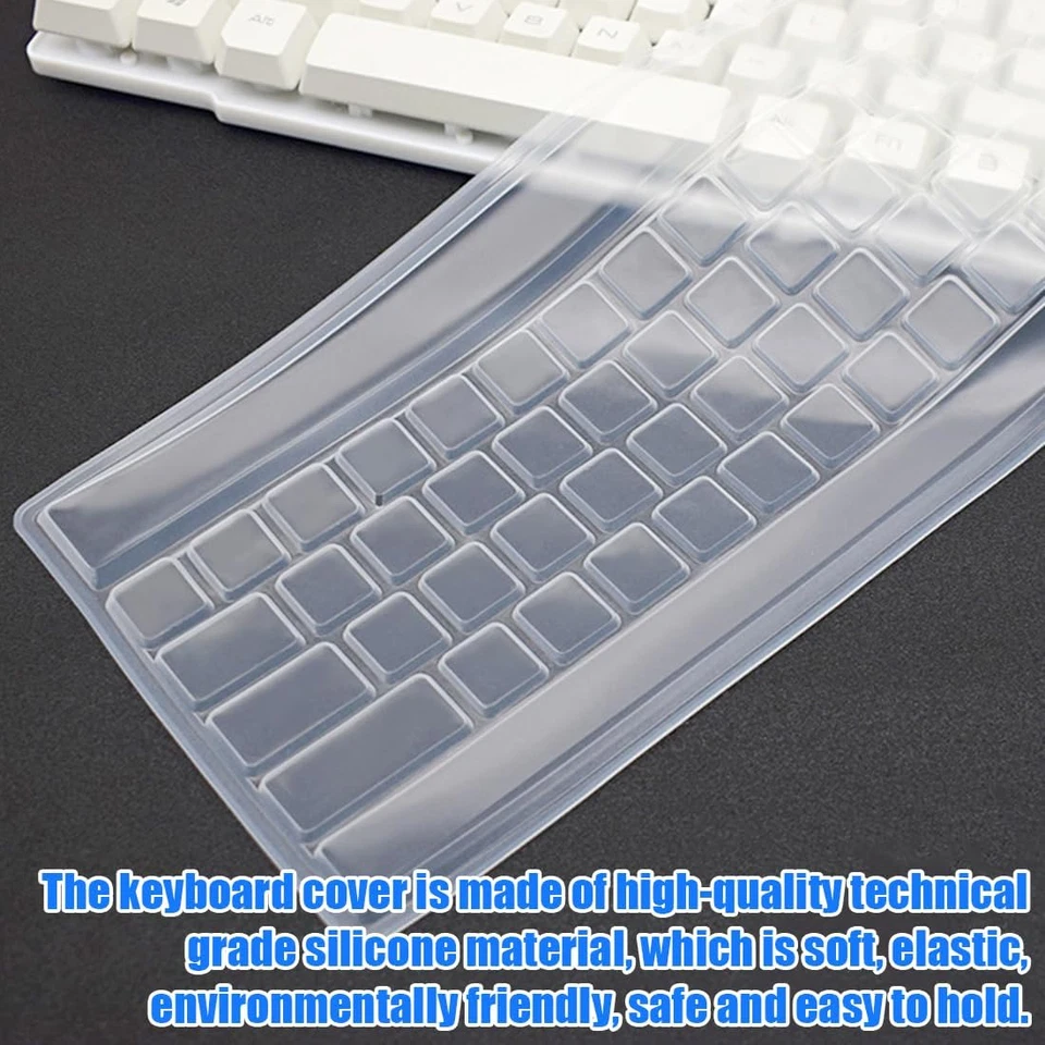 2 Stück Tastaturschutz Silikon Tastatur Abdeckungen Staubschutz Desktop Computer - Bild 4 von 4