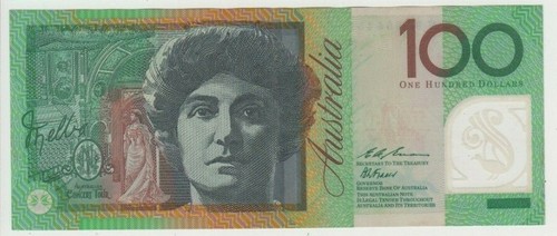 Banknote Australia $100 polymer test note prefix BN96 R616t,extremely fine EF - Picture 2 of 2