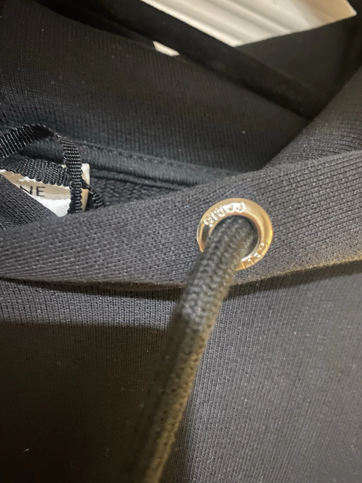 Celine Felpa con Cappuccio Nera Con Lettere Gialle Tg Xl