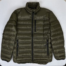 Forloh Activ-Dri Duck Down YKK Zip Up Jacket Green Made In USA Men’s Size Small