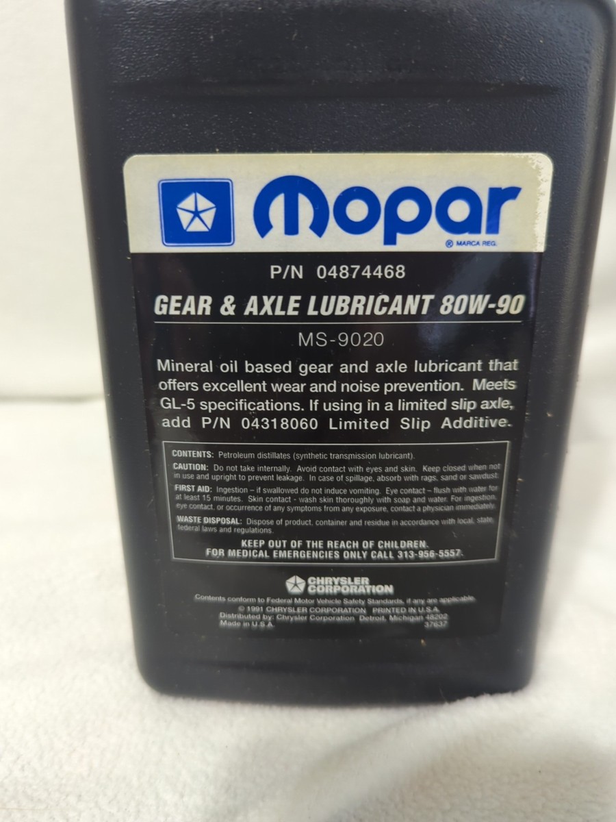 Genuine Mopar Gear & Axle Lubricant SAE 80W-90 P/N 04874468 | eBay