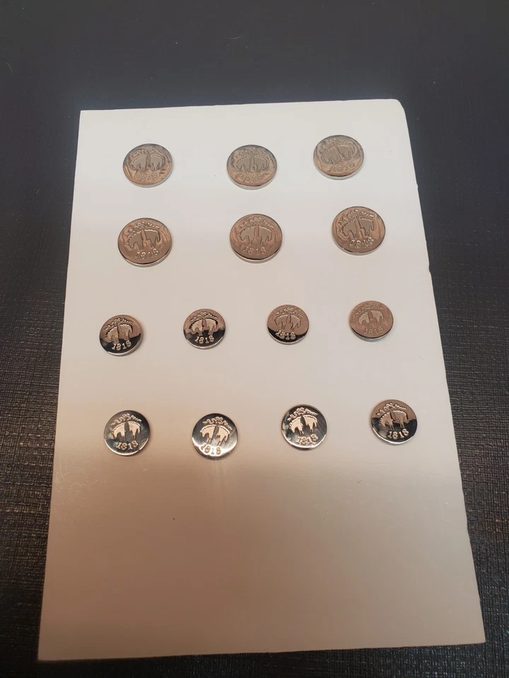 Brooks Brothers 1818 brand new set of 14 Replacement Silver Metal Buttons - Image 2 of 4