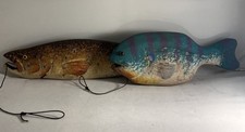 2 Carved Fish Decoy Signed Randy Hoffman Hofman 2 Carved Fish Decoy Signed Randy Hoffman Hofman