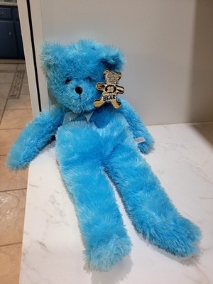 Blue Plush Cuddly Cousins Teddy Bear New With Tag Super Soft 
