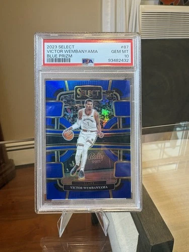 Victor Wembanyama Panini Select 2023-24 Blue Prizm #87 RC PSA 10 rookie Wemby