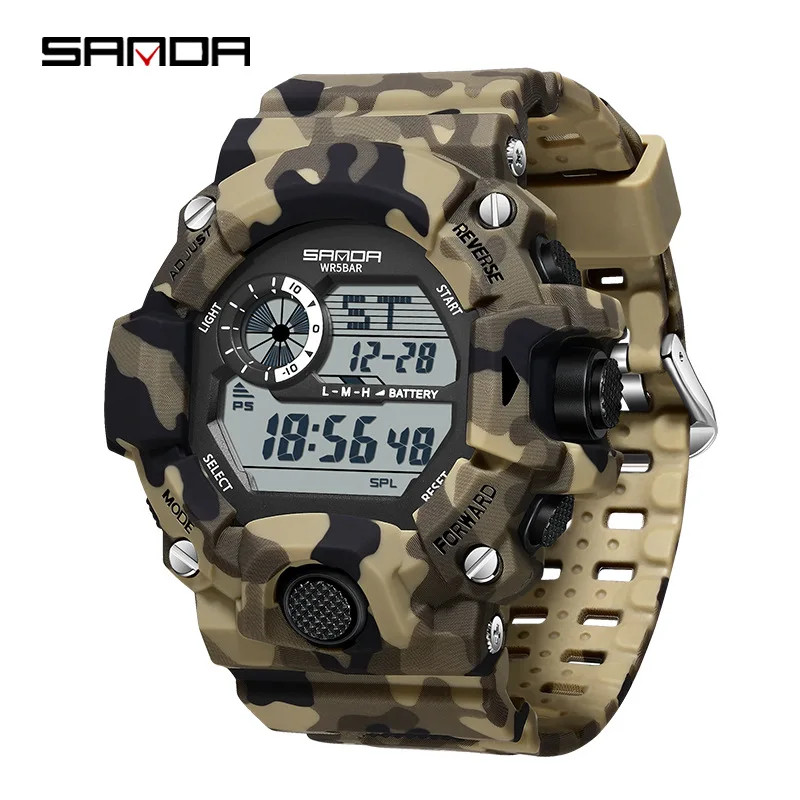 Man Watch Fashion Military Camo Waterproof Outdoors Sports