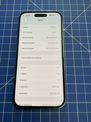 Apple Iphone 14 pro unlocked 256gb E553