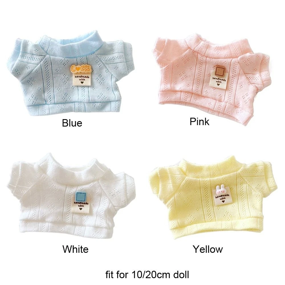 VETEMENTS Cambiare Vestire Gioco Bambola Vestiti Mini Maglietta Cava Cotone Peluche Bambola