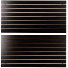 Slat Wall Paneling for Retail Display 2 Pack 4'x2', Black MDF Slatwall Panel ...