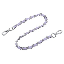24" Purse Strap with Buckle for Shoulder and Cross Body Purple Silver 