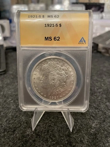 1921-S Morgan Silver Dollar Anacs MS 62