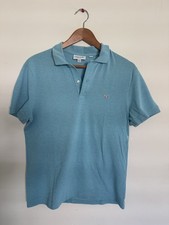 Mens Original Lacoste Aqua Blue Polo shirt size 4 M Slim Fit