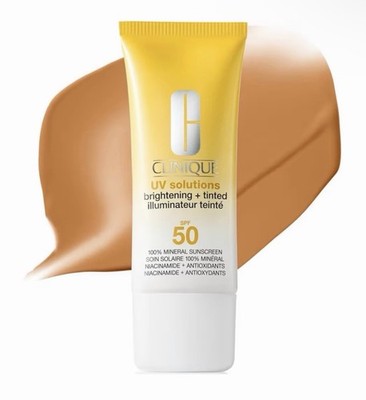 Clinique UV Solutions Brightening + Tinted Sunscreen for Face SPF 50 MEDIUM DEEP
