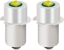 2 Pack LED Flashlight Replacement Bulb with 18V 12V 19.2V 6-24 Volt and 3W 2 