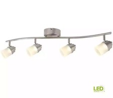  2-Pk Hampton Bay 4-Light Brushed Nickel LED Track Lighting Kit 1001 715 211