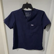 FIGS Scrub Top Technical Collection Blue Navy Women’s Medical Shirt Size: XS
