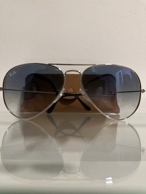 Ray-Ban RB3025 Aviator Gradient Sonnenbrille - Silber/Light Blue Gradient