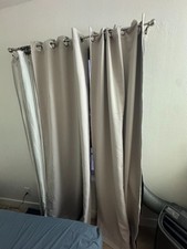 Nicetown Beige 2-Piece Blackout Curtains 52x84 Inches Grommet 2 two Panels
