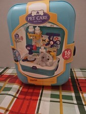 Pet Care Backpack Play Set 16 Piece Pet Grooming Kit for Dogs Cats