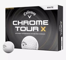 BRAND NEW 2026 Callaway Chrome Tour X White Golf Balls One Dozen