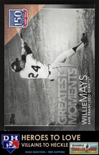 2019 Topps Update 150 Years of Baseball Black #/299 Willie Mays #150-52 Giants