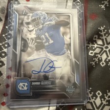 2025 Bowman Chrome U Davion Gause Prospect Auto #BCA-DG Tar Heels