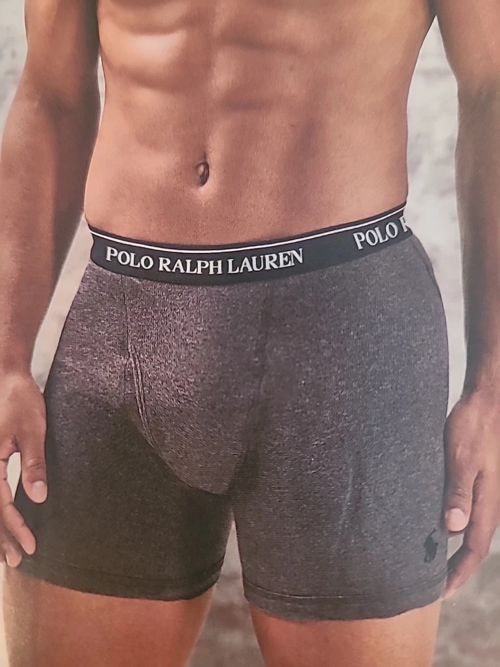 Paquete de 3 calzoncillos boxer clásicos de algodón Polo Ralph Lauren para hombre (XLarge, rojo/negro) Foto 4 de 4