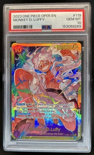 2025 One Piece Monkey.D.Luffy Special Card #OP05-119 PSA 10 GEM MINT