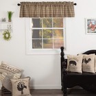 VHC Brands Lined Valance 16"x60" Sawyer Mill Charcoal Plaid