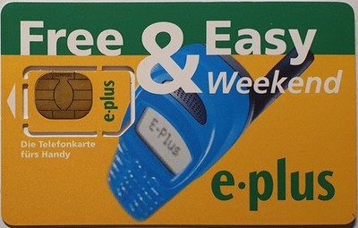 1 SIM Karte aus Deutschland  ''e-plus'' Ungebraucht
