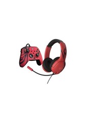 Xbox PDP Spirit Red Bundle Advanced Wired Controller Wired Headset