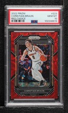 2022-23 Panini Prizm Choice Red /88 Christian Braun #223 PSA 10 GEM MT 14t3
