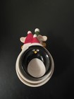 Avon Ceramic Christmas Character Measuring Cup Set 4pc Snowman Reindeer Penguin — photo 2
