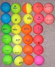 12 COLOURED GOLF BALLS (ASSORTED COLOURS AND BRANDS), MOSTLY MINT