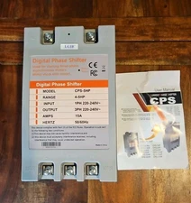 Single Phase to 3 Phase Converter - 5HP 15A 220V, Digital Phase Shifter