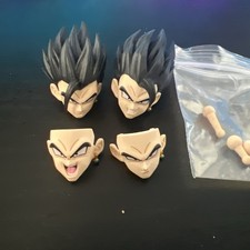 Forraje esculpido de cabeza SH Figuarts Dragon Ball Z AIR x HM Studios Gohan negro HM008
