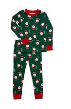 Carter's Toddler Boy's Santa and Christmas Trees Green Christmas Pajama Set
