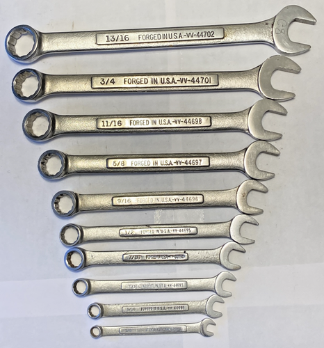 Craftsman Combination Wrench Set Of 10 SAE 1/4”-13/16” USA - Picture 2 of 14